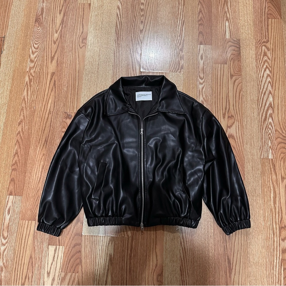 Black Faux Leather Jacket